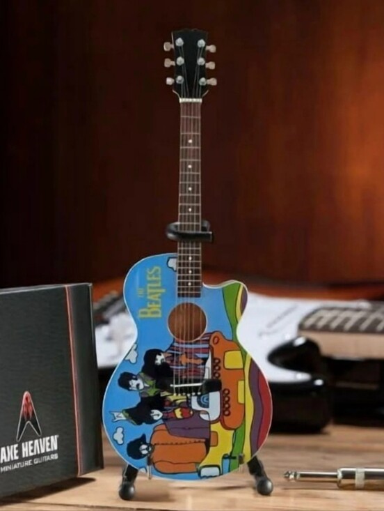 axe heaven Other - AXE HEAVENYellow Submarine 10 Inch Miniature Acoustic Guitar Collectors